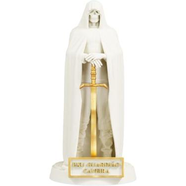 Imagem de Estátua Exu Guardião Caveira Imagem Umbanda Candomblé (Cor Mármore Dourado)