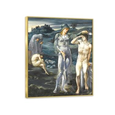 Imagem de SDYJ6GSW Edward Burne Jones Arte de parede O Chamado de Perseus Pôster Famosas Pinturas Reprodução Romantismo Pictures Decoração de parede Edward Burne Jones Decoração de casa 48 x 40 cm (19 x 16 pol