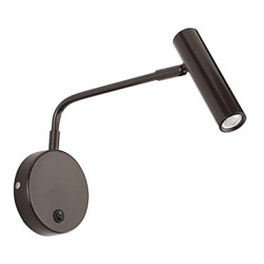 Imagem de Luminária de parede moderna com braço de arandela e interruptor, luminária de parede ajustável LED, luminária de cabeceira nórdica para sala de estar, quarto, cabeceira de leitura (preto)