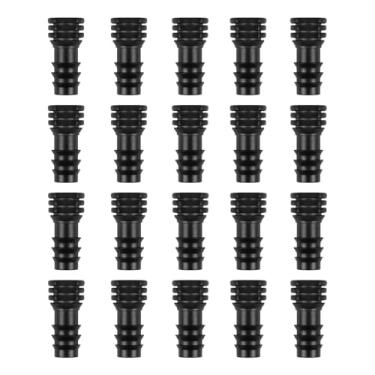 Imagem de SQXBK 20 peças de plugue de extremidade de tubo de irrigação de plástico preto, conector de tampa de farpa de 1,27 cm, adequado para jardim, planta, estufa, canteiro de flores, pátio, gramado