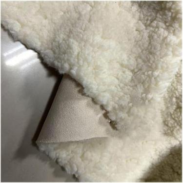 Imagem de ININOSNP Tecido polar ártico antipilling tecido de pele sintética Sherpa poliéster, 145 x 50 cm, 57'' x 19'' macio e de alta densidade, adequado para roupas, artesanato de costura, brinquedos