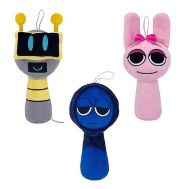 Imagem de Brinquedo de pelúcia Sprunki Game Wenda Grey 25 cm para crianças e adu