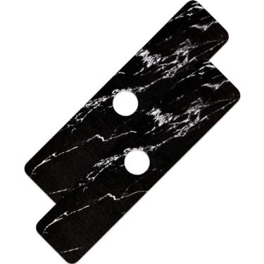 Imagem de 2 peças tapete de torneira de pia de cozinha forte absorvente tapete absorvente antiderrapante tapete de pia de secagem rápida tapete de pia padrão de mármore alça coletor de gotejamento tapete de