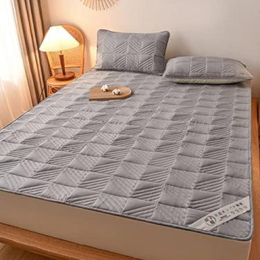 Imagem de Almofada de cama para primavera, verão e outono, cor 7, resistente ao encolhimento, altamente respirável, almofada de futon, individual, não encolhe (cor 2, 150 * 200 cm)