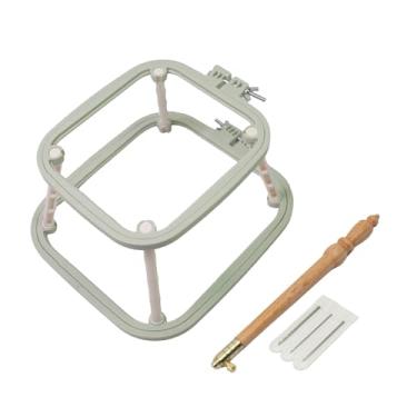 Imagem de Sclmgo Bastidor de Mesa para Bordado, Bastidor para Ponto Cruz, Expositor, Suporte Portátil para Bordado, Bastidor para Artesanato, Faça Você Mesmo, Verde