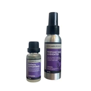 Imagem de Kit Essência e Perfume Para Ambiente Lavanda, 1 Frasco de Essência 20ml e 1 Frasco de Perfume 60ml