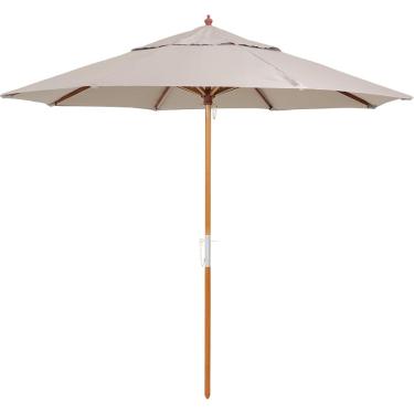 Imagem de Ombrelone Treviso de Madeira e Poliéster 3,00m Bege Bel