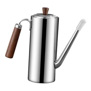 Imagem de Generic Garrafa dispensadora de óleo em aço inoxidável, acessório multiuso eficiente, fácil de limpar, durável, uso na cozinha, à prova de vazamentos, Cabo de Nogueira, 700ml
