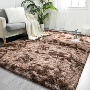 Imagem de Tapete Peludo 3,00 x 2,00 Grande Felpudo Para Sala e Quarto (Marrom mesclado)