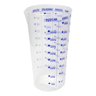 Imagem de Copo Medidor Dosador 570 ml Transparente com Bico – Copo de Medida Plástico para Ingredientes, Líquidos e Receitas – Cristal Color - Premium