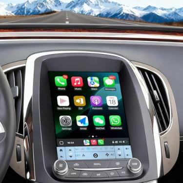 Imagem de Rádio de carro para Buick Lacrosse 2009 2010 2011 2012 com carro sem fio CarPlay Android Auto, rádio GPS estéreo de navegação, câmera reversa, tela sensível ao toque IPS de 9,7 polegadas, unidade de