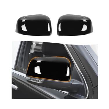 Imagem de SQQP Kit de acabamento de capa de espelhos retrovisores laterais compatível com Jeep Grand Cherokee 2011-2020 (preto)