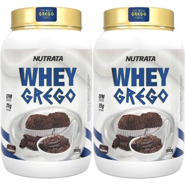 Imagem de Kit 2X Whey Grego - 900g Brigadeiro - Nutrata-Masculino