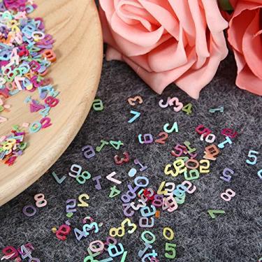 Imagem de ZJchao Confetes, Colorido de Festas de Casamento de Aniversário de Lantejoulas Confette de Decoração de Unhas Acessórios de Material de Confete de Brilho para Decoração de Festas, Artesanato de