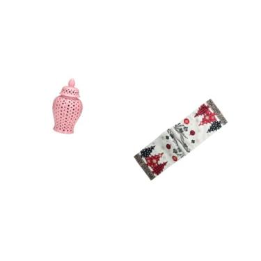 Imagem de Fenteer Vaso de Porcelana com Tampa E Jarra de Gengibre para Arranjos Florais E Caminho de Mesa de Natal, Cômoda, Cachecol, Decoração de Festas E Exibição em