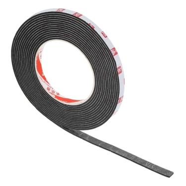 Imagem de Fita de espuma dupla face de 0,9 cm L x 0,5 cm de altura x 16,4 m, fita de espuma dupla face, adesivo de EVA para decoração de casa, projeto de artesanato faça você mesmo, preto