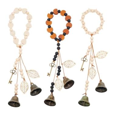 Imagem de OLYCRAFT 3 peças de proteção de sinos de bruxa para maçaneta de porta, sinos de bruxaria, maçaneta de porta, cabide de sino de bruxa, contas de madeira, chaves mágicas, sinos de bruxa para quarto de