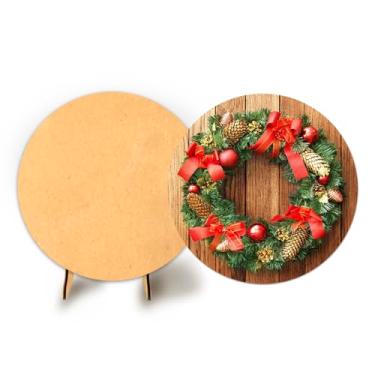 Imagem de Painel Redondo C Elastico 50cm Natal + Suporte MDF (NAT006)