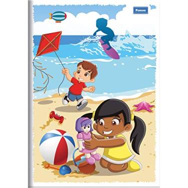 Imagem de Caderno Brochura 1/4 Capa Infantil 60 Folhas, Foroni 8901, Multicor, 140mm x 202mm, kit com 10 unidades