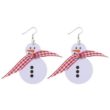 Imagem de Brincos de Natal femininos com pingente de boneco de neve, roupas de Natal, acessórios de bijuteria, 2inch, Liga de aço, Sem pedra preciosa