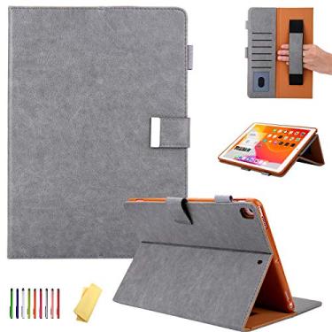 Imagem de UUcovers Capa para Apple iPad 10,2 polegadas 9ª/8ª/7ª geração (2021/2020/2019) e iPad Air 3 de 10,5 polegadas (3ª geração) e iPad Pro 10,5 com suporte de alça de mão [suporte para lápis] bolso