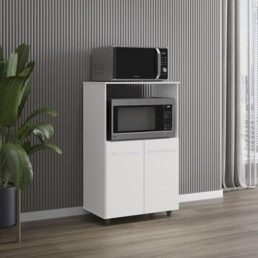 Imagem de Armário Multiuso Nésia 2 Portas Cozinha MB1 - Doce Sonho Móveis, Branc