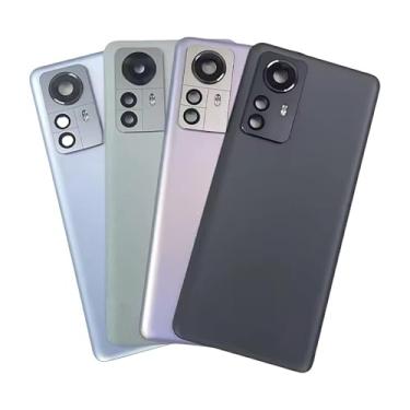 Imagem de Para Xiaomi Mi 12 Pro (2201122C / 2201122G) – Capa traseira com bateria de substituição compatível (azul)