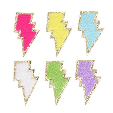 Imagem de Adesivo de pano, 6 peças de adesivos de reparo de padrão para decoração de pano, aplique de artesanato, acessórios de roupas para reparo de roupas, sombreamento, manchas, danos