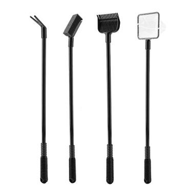 Imagem de GLOGLOW Conjunto de Ferramentas 4 Em 1 para Limpeza de Peixes de Aquário, Kit de Limpeza de Plástico de Com Rede, Escova, pá, Ideal para Manutenção de Tanque de Peixes