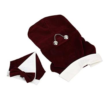 Imagem de Yctze Terno de Casamento para Animais de Estimação - Terno de Smoking para Cachorro Decorativo Elegante e Elegante Com Gravata Borboleta para Festa de Casamento - Vermelho Jujuba (M)