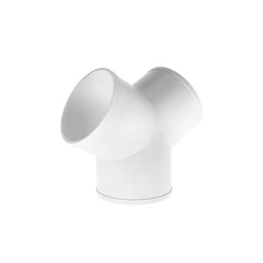 Imagem de Divisor de conector de duto de 15 cm TTZEZE divisor adaptador de mangueira de plástico para conector de tubo redondo exaustor secador mangueira de ventilação em forma de Y conector 3 vias, branco