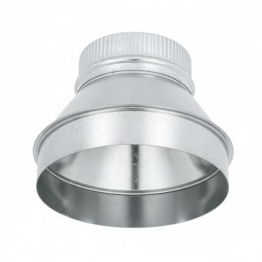 Imagem de ZOWZEA Redutor de dutos de 20 a 12,7 cm, redutor de dutos de ar, aumentador, adaptador de duto de ar ou redutor de tubo de metal redondo para sistemas de ventilação de banheiro e cozinha