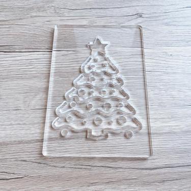 Imagem de Modelos de fresadora de lanterna de Natal, design de acrílico de 20 cm, 10 padrões, para escultura em madeira e estacas de cerca (árvore 1)