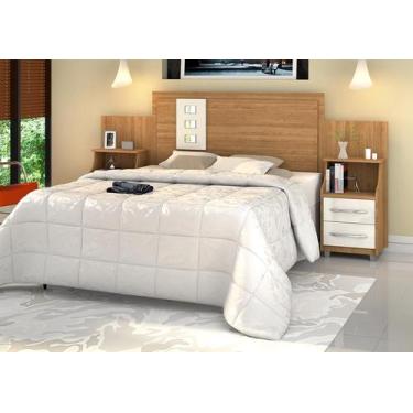 Imagem de Cabeceira Flex (Casal/Queen/King) Box Flórida C/ Mesa de Cabeceira Gav