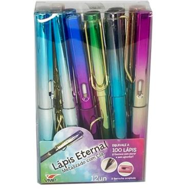 Imagem de Lapis Eternal Metalizado c/Clip, sortido, pct c/ 12 und,VMP, 0-246.53.99