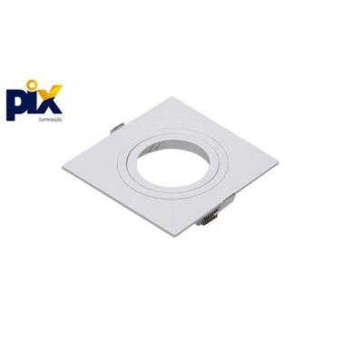 Imagem de Spot Led Pix Embutir Quadrado Plano Branca Mr16 Dimensões 10cm x 10cm