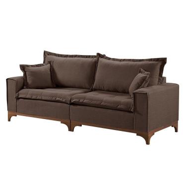 Imagem de Sofá 3 Lugares Living M-47 Veludo Martins Marrom