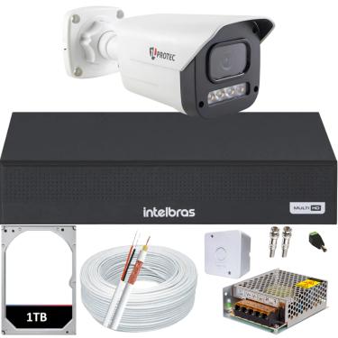 Imagem de Kit 1 Câmera 1080p Full Color C/Áudio Dvr Intelbras 4ch 1TB