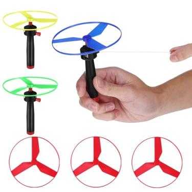 Imagem de Kisangel 1Conjunto Discos Voadores Coloridos com Lançadores Ao Interativos de Usar e Seguro Brincadeiras Diversão