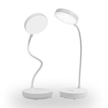 Imagem de Luminária Touch Recarregável de Mesa com 20 LEDs, Braço Flexível e Design Articulado – Bivolt, Perfeita para Leitura, Trabalho e Estudos