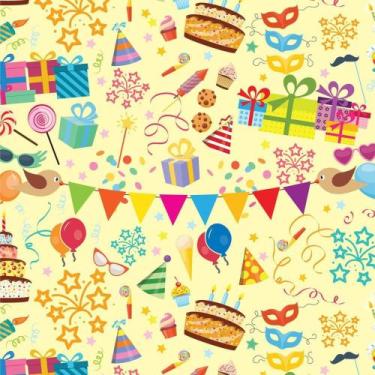 Imagem de Papel Presente Bobina Couchê 60CM MOD.155 Presentes - Bobina com 100M 