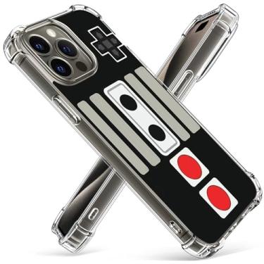 Imagem de Gifun Capa rígida de policarbonato à prova de choque transparente e macia com design fino para iPhone 15 Pro Max 17.0 cm capa - jogo de arcade retrô