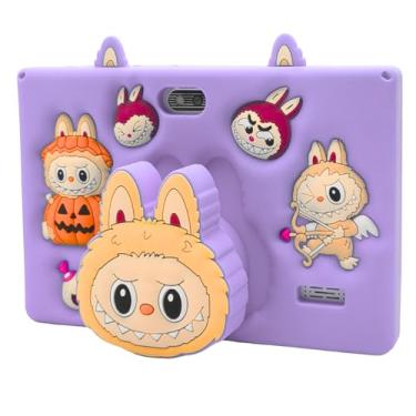 Imagem de Tablet Infantil Kids E15 Tela 7" IPS 128GB / 8GB RAM Bateria 4000 mAh, Câmera 8MP, Android 12 com Capa Silicone e Alça para Entretenimento e Jogos (Roxo)