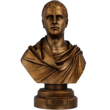 Imagem de Estátua Busto Tácito - Senador Romano (Cobre Antigo)