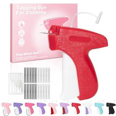 Imagem de Epritliber Pistola de costura para roupas, pistola de etiquetagem para roupas, micro ponto costurado para roupas, fixador rápido de roupas, mini pistola de costura de ponto portátil: 6 agulhas, 2000