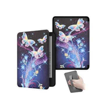 Imagem de Akacy Capa com estampa pintada com alça para Kindle Paperwhite de 6,0 polegadas 11ª geração lançada em 2022/2024 (Modelo: C2V2L3/RS23CV) Proteção de couro PU (28)