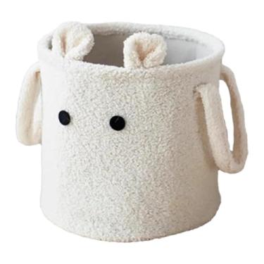 Imagem de Bothyi Cesto para brinquedos de cachorro, cesto para roupas, recipiente multifuncional de grande capacidade, caixa organizadora para brinquedos de animais de, White M