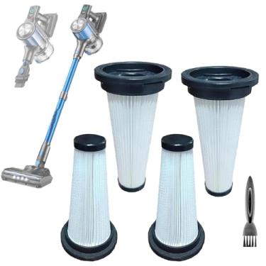 Imagem de Feenynic Pacote com 4 filtros Hepa de substituição compatíveis com aspirador sem fio Vacusion VBS-01. Filtros pré-motor e laváveis, funciona com aspirador de pó sem fio