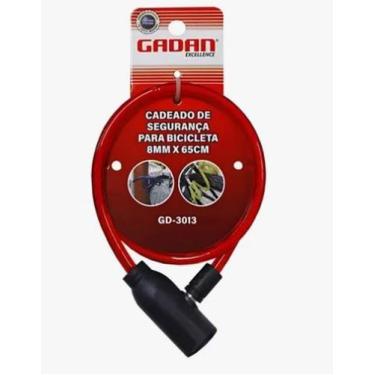 Imagem de Trava Cabo Aço Cadeado Bicicleta Bike Moto Segurança- 2 chaves - Gadan