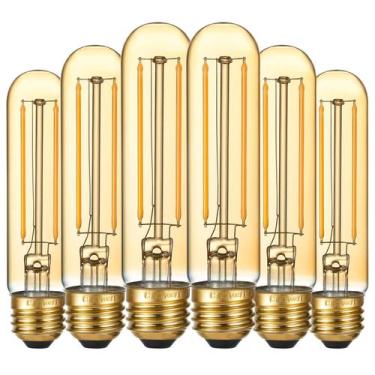 Imagem de Lâmpada LED LiteHistory T10 4W E26 40W 2200K regulável, pacote com 6